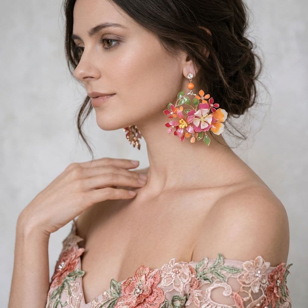 Adorn Your Ears with Blossom Glow Resin Earrings - Chic & Stylish